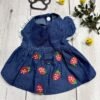 Blue Denim Dog Summer Dress B Blue Denim Dog Summer Dress Back Pic