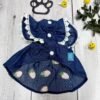 Blue Denim Dog Summer Dress F Blue Denim Dog Summer Dress Front