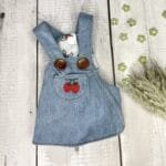 Cute Summer Denim Dog Dress Back Pic