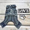 Denim Biker Dog Jacket with Jeans Front Pic Denim Biker Dog Jacket with Jeans Front Pic