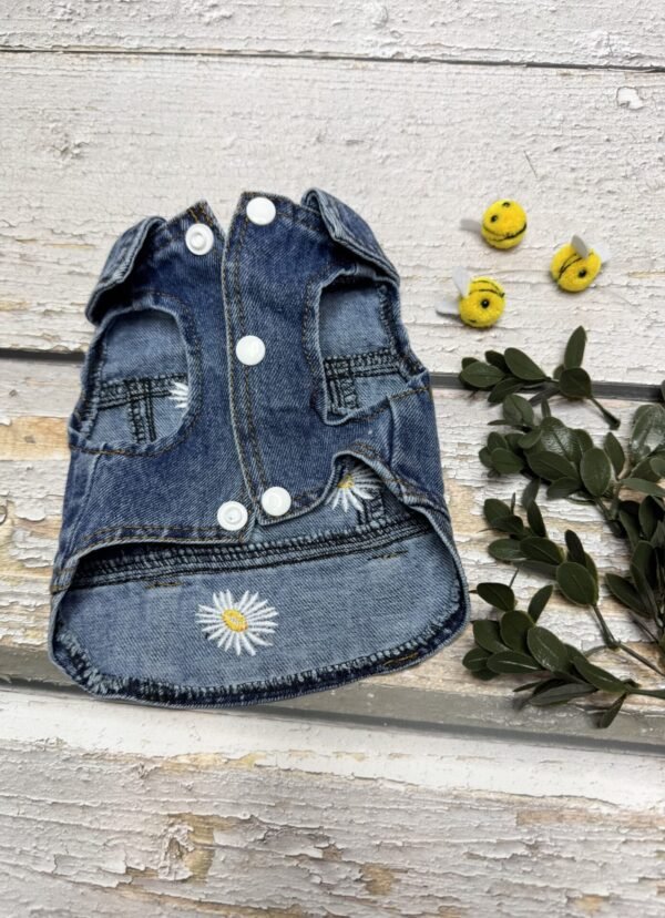 Simple Denim Dog Shirt Front Pic