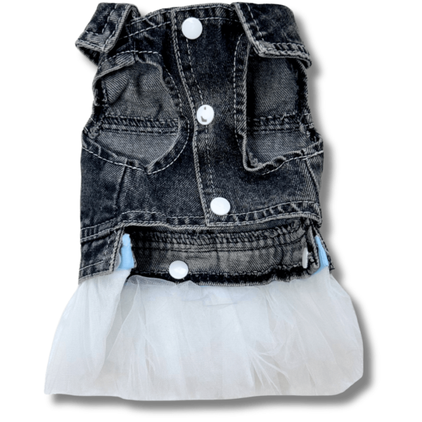 Black Denim Removable Dress Front Black Denim Removable Dress