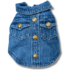 Quality Denim Dog Shirt Full Arm Back Quality Denim Dog Shirt Full Arm Back
