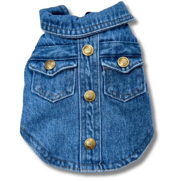 Quality Denim Dog Shirt Full Arm Back Quality Denim Dog Shirt Full Arm Back