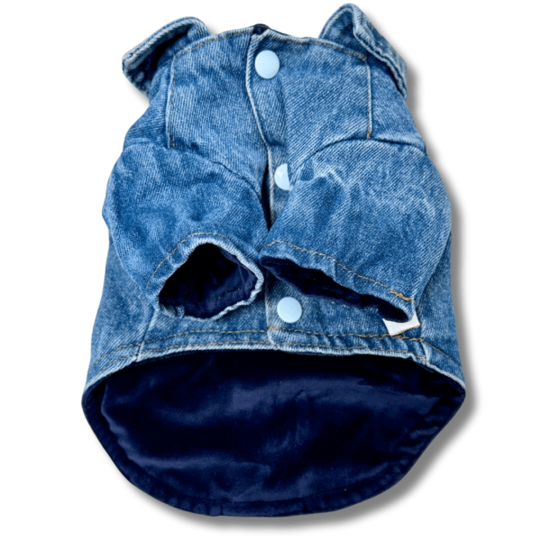 Quality Denim Dog Shirt Full Arm Front Quality Denim Dog Shirt Full Arm Front