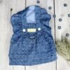 Small Dog Hand Made Denim Dress Back Pic Small Dog Hand Made Denim Dress Back Pic