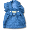Small Dog 'Hand Made' Denim Embossed Dress Front Small Dog 'Hand Made' Denim Embossed Dress Front