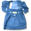 Small Dog 'Hand Made' Denim Embossed Dress Front Open Small Dog 'Hand Made' Denim Embossed Dress Front Open