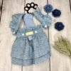 Small Dog 'Hand Made' Light Denim Dress Back Open Pic Small Dog 'Hand Made' Light Denim Dress
