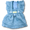 Small Dog 'Hand Made' Light Denim Embossed Dress Front Small Dog 'Hand Made' Light Denim Embossed Dress Front