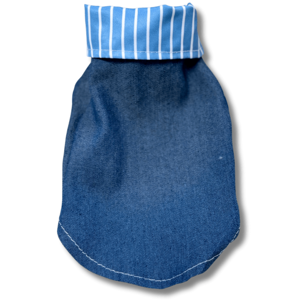 Blue Stripe Summer Dog Shirt Back Blue Stripe Summer Dog Shirt Back