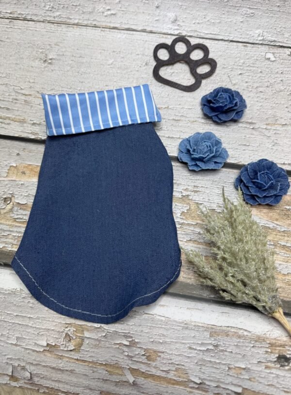 Blue Stripe Summer Shirt B Blue Stripe Summer Shirt Back Pic