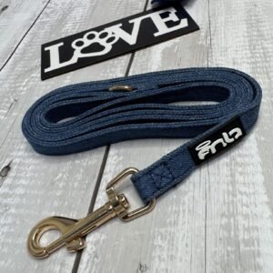 Dark Denim Dog Lead Front Pic Dark Denim Dog Lead Front Pic