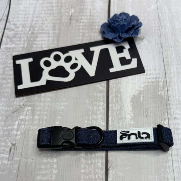 Denim Dog Collar Front Pic Denim Dog Collar Front Pic