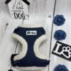 Denim with Fleece Dog Harness Front Pic Denim with Fleece Dog Harness Front Pic