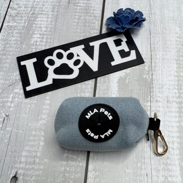 Light Denim Poo Bag Holder Front Pic Light Denim Poo Bag Holder Front Pic