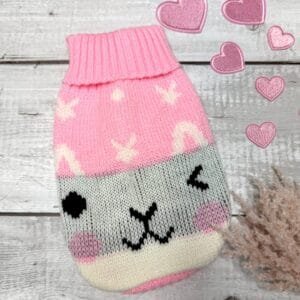 Pink Knitted Dog Jumper