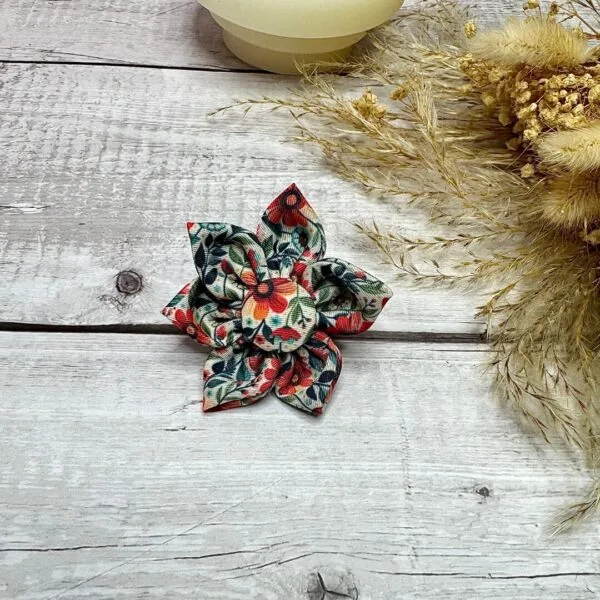 Floral Puppy Bow