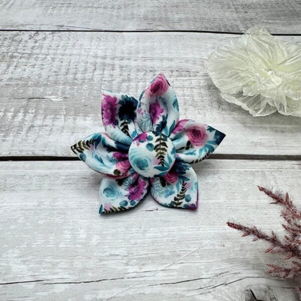 Spring Summer Cute Floral Puppy Dog Bow Spring Summer Cute Floral Puppy Dog Bow