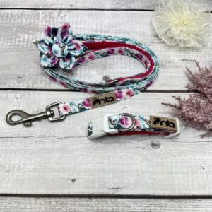 Spring Summer Cute Floral Puppy Dog Collar Set Spring Summer Cute Floral Puppy Dog Collar Set