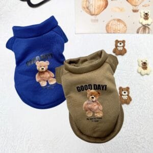 Teddy Print Dog Jumpers Back Teddy Print Dog Jumpers Back